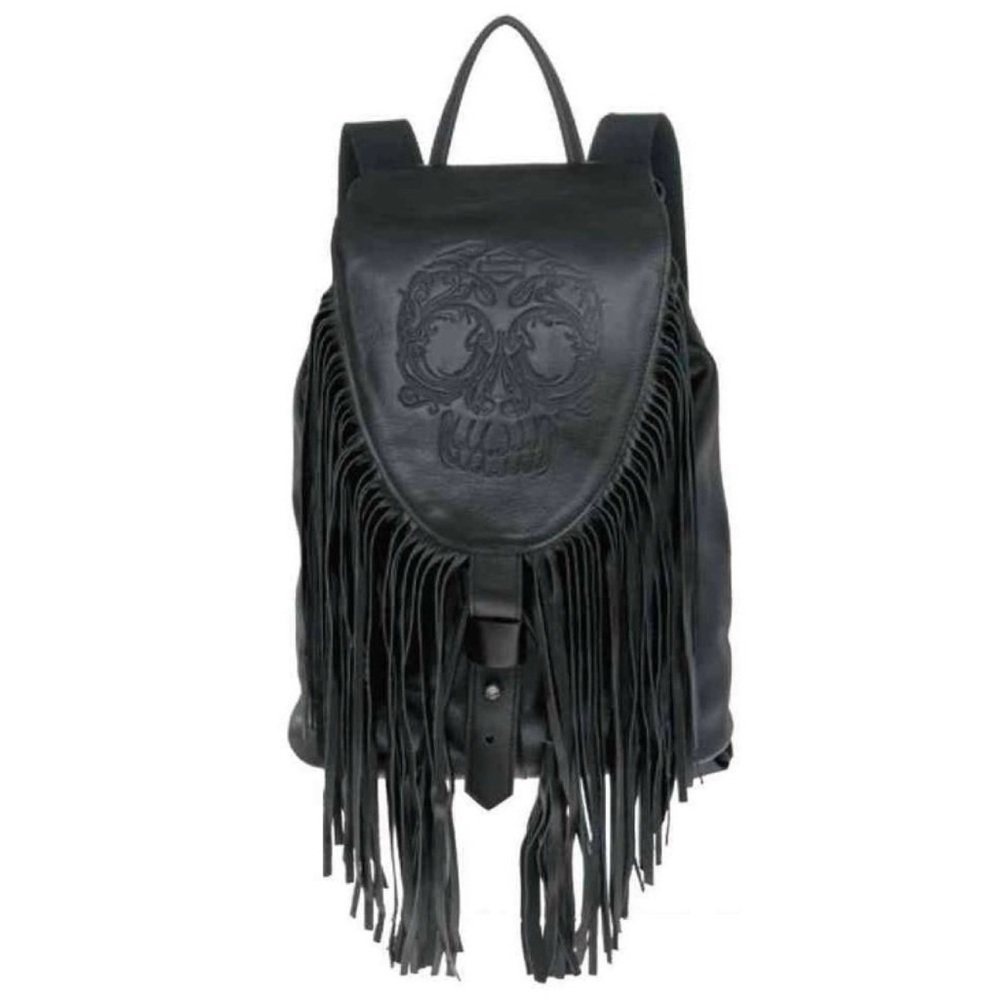HARLEY DAVIDSON Gypsy Sugar Skull Backpack LEATHER excellent condition